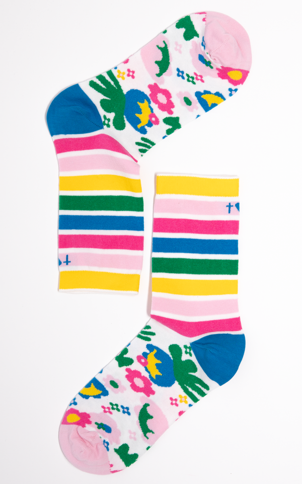 Sensational Steps Cotton Socks Playful Mix And Match