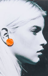 Monomakery - Circle Earrings Orange