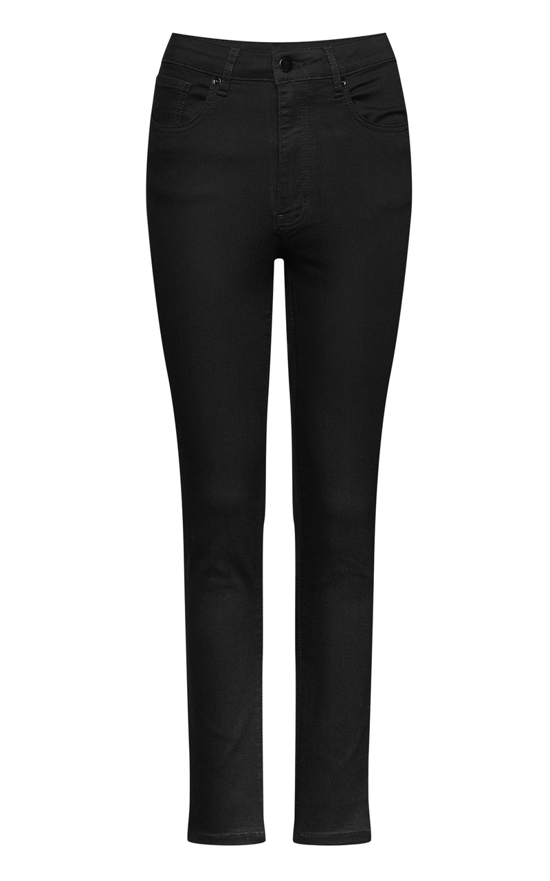 Mademoiselle YéYé - Back In Black Trousers Denim Black I Zwarte skinny jeans met hoge taille en stretch